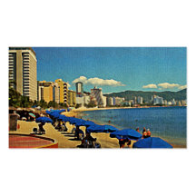 Vintagestrandplats Acapulco Visit Kort