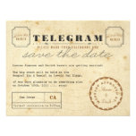 VintageTelegramspara datera Anpassade Inbjudningskort