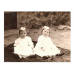 Vintagetwillingar Vykort