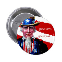 VintageUncle Sam Juli 4th tillfogar textnamn brick Nål