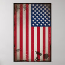 VintageUS-flagga Affisch