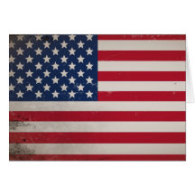 VintageUSA flagga Hälsningskort