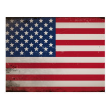 VintageUSA flagga Vykort