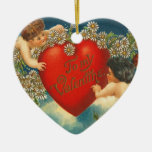 Vintagevalentinprydnad Julgransdekoration