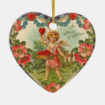 Vintagevalentinprydnad Julgransdekoration