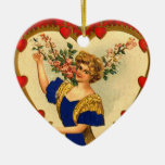 Vintagevalentinprydnad Julgransdekorationer