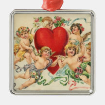 Vintagevalentinprydnad Julgranskulor