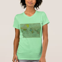 Vintagevärldskarta Tee Shirt