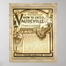 VintageVaudevilleanvisning jagar advertizing Print