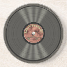 Vintagevinylrekord Glasunderlägg