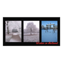 Vinter i Holland Anpassade Foto Kort