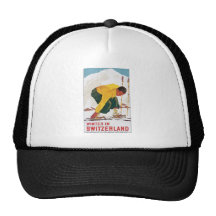 Vinter i Schweitz vintage resoraffisch Keps