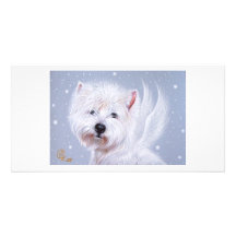 Vinterängel (Westie) Hälsningskort Med Foto