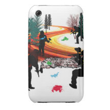 VinterPaintball i skogen iPhone 3 Case-Mate Skydd