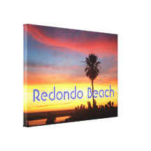 Vintersolnedgång i Redondo Beach, CA Kanvastryck
