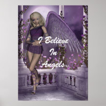 Violett berlockaffisch för ängel