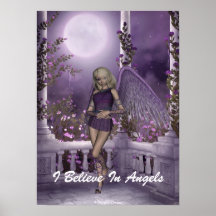 Violett berlockaffisch för ängel