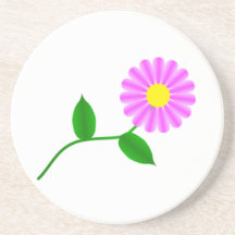 Violett blomma glasunderlägg