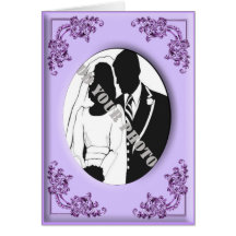 VIOLETT VINTAGE BRÖLLOPTACKKORT