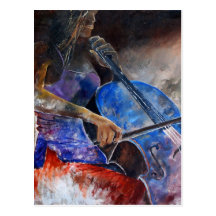 violoncell 560308 vykort