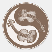 Violyin-Yang Runda Klistermärken