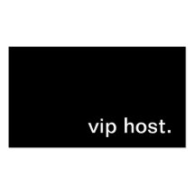 VIP varar värd visitkorten