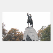 Virginia minnesmärke på Gettysburg NMP Rektangelformat Klistermärke