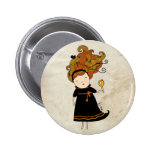 Virgo Girl Zodiac Pinback Button Botón