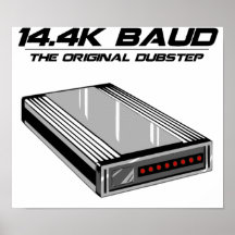 Visartavla upp det Dubstep old schoolmodemet Affisch