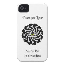 Vishet för öga för kallt tecknadtatueringsymbol tr iPhone 4 Case-Mate skal