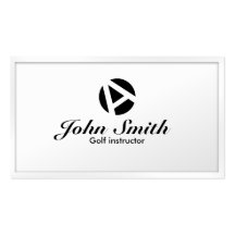 Visitkort för Golf för vitgränsMonogram