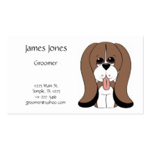 Visitkort för Groomer för Bassetthundhund