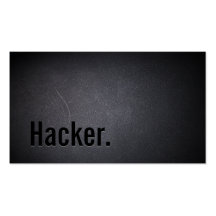 Visitkort för Hacker för professionellsvart ut