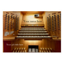 Visitkort för kyrkliga musiker - organ tröstar