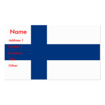 Visitkort med flagga av Finland