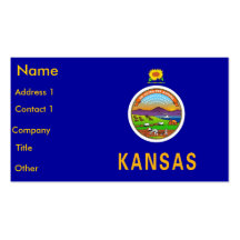 Visitkort med flagga av Kansas USA