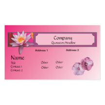 Visitkort--Rosa blommor
