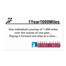 visitkortar för Miles 1Year1000