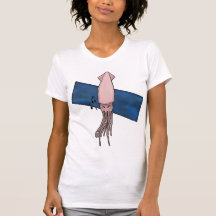 Vissla tioarmad bläckfisk t-shirts