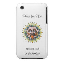Vist ansikte för kall sol för tecknadtatueringsymb iPhone 3 cases