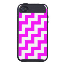 Vit & den Fuschia trappan kliver, diagonala sicksa iPhone 4 Hud