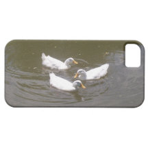 Vit duckar simning iPhone 5 Case-Mate skal