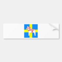 Vit för sverigeDala häst Bildekal