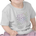 Vit med regnbågefärg regnar droppar tshirts