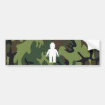 Vit Minifig framme av Camo Bildekal