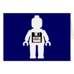 Vit Minifig med diskettMinifig version 1,1 Hälsningskort