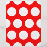 Vit och röd polka dotsreklamblad personliga flygblad