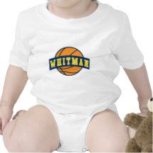 - Vit - Whitman högskolabasket T Shirts
