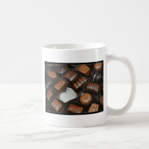vitchoklad kaffe mugg