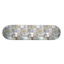 Vitfotograficollage Skateboard